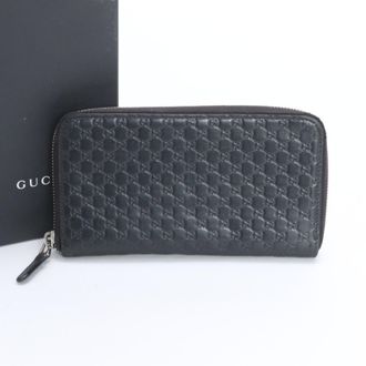 Gucci Black Leather Long Wallet (Bi-Fold) (Pre-Owned)