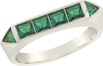 Sterling Forever Cz Rayna Flat Ring