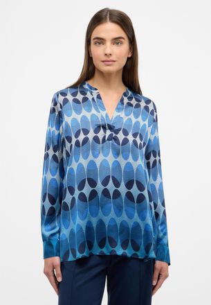 Eterna Longbluse ETERNA LOOSE FIT, Damen, Gr. 36, blau (navy), 100% Viskose, Blusen Longbluse
