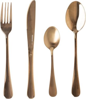 Bergner Set de 16 cubiertos en acero inoxidable cobre
