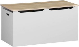 Sweeek Sweeek - Childrens toy storage box with side handles, Tobias, White, 80x40x40 cm