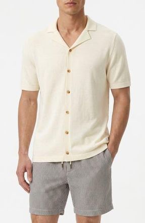 Onia Cotton Linen Blend Camp Sweater in Egret at Nordstrom Rack, Size Xx-Large