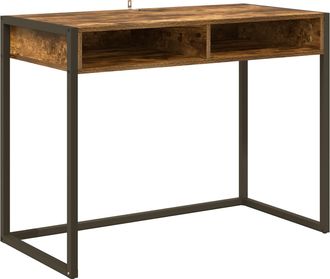 vidaXL Scrivania Quercia Fumosa Legno Ingegnerizzato 100 X 50 X 75 Cm Vidaxl