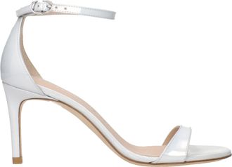 Stuart Weitzman White Leather Stiletto Heel Womens Sandals