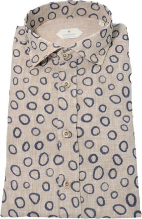 Bastoncino Heren, Overhemden, Beige, Maat: 2XL Linnen