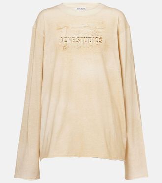 Acne Studios Logo distressed cotton jersey T-shirt
