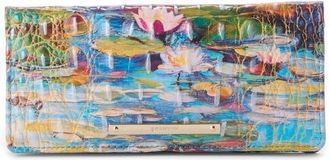 Brahmin Ady Croc Embossed Leather Wallet in Waterlily at Nordstrom