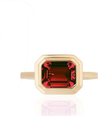 Goshwara Manhattan Emerald Cut Ring in Deep Red at Nordstrom, Size 7