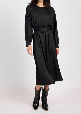 Sadie & Sage Mood Boost Dolman Sleeve Midi Dress In Black