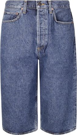 A Gold E Beesley Buttoned Denim Shorts