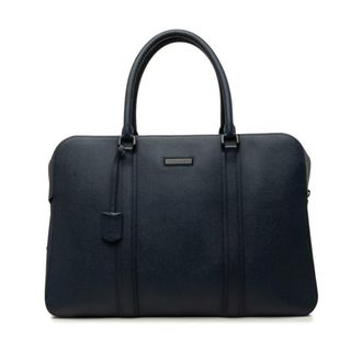 Burberry Navy Leather Briefcase (Pre-Owned)