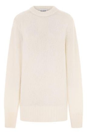 Aligne Liv Merino Wool & Cashmere Blend Sweater in Ivory at Nordstrom Rack, Size 16