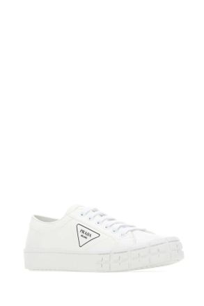 Prada Gabardine Wheel Sneaker - White