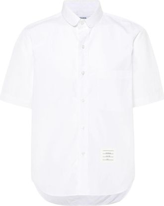 Thom Browne White Short Sleeve Print Shirt