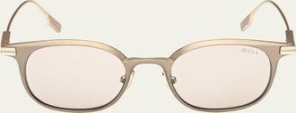 Ermenegildo Zegna Mens Round Metal Sunglasses