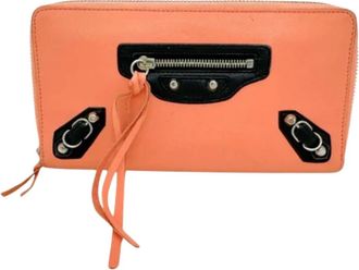 Balenciaga Pre-owned Wallets, female, Orange, Size: ONE SIZE Pre-owned Leather wallets