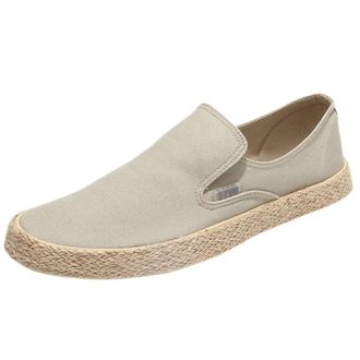 Generic Canvas Slip On for Men Lightweight Linen Shoes Comfortable Loafers Shoes Flat Sneakers Orthopedic Walking Shoe Casual Shoe Minimalist Solid Color Snea