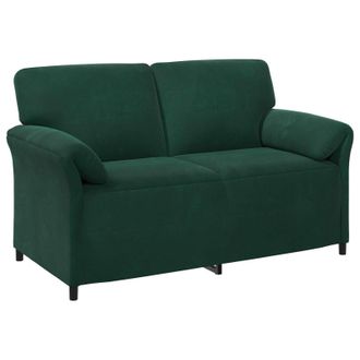 vidaXL Sof&aacute; De 2 Plazas Verde Oscuro 158 X 83 X 95 Cm Terciopelo Vidaxl