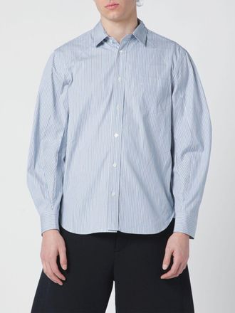 sacai Camicia a righe in cotone con maniche a palloncino
