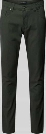 Bugatti Regular Fit Hose mit Label-Detail Modell CORDOBA in Dunkelgruen, Größe 34/32