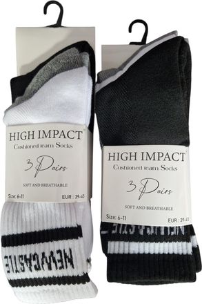 Generic 6 PACK ADULT SPORTS SOCKS WITH LOGO NEWCASTLE. shoe size 6 to 11
