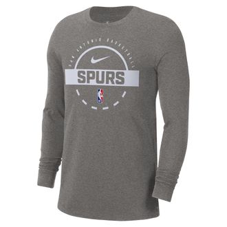 Nike San Antonio Spurs Nike Mens NBA Practice Long-Sleeve T-Shirt in Grey | HQ9831-063