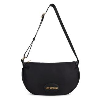 Love Moschino Schoudertas met logo - Dames - Schoudertassen - Zwart - ONE Size - Polyester - Tassen