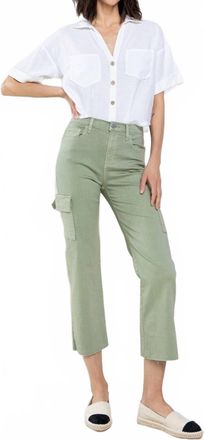Sneak Peek Womens High Rise Crop Cargo Pants In Green
