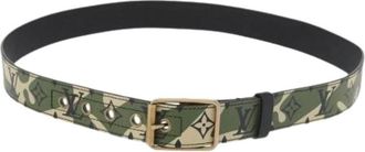 Louis Vuitton Pre-owned Canvas Belt - female - Louis Vuitton Vintage - Vintage Belts - Green - ONE SIZE - Pre-owned