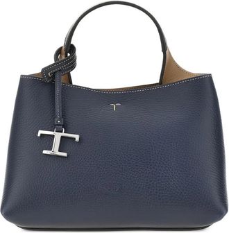 Tod's Micro Lederen Tas - Dames - Handtassen - Blauw - ONE Size - Leer - Tassen