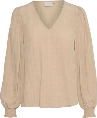 Kaffe Blouses - Dames - Blouses - Beige - S - Overhemden