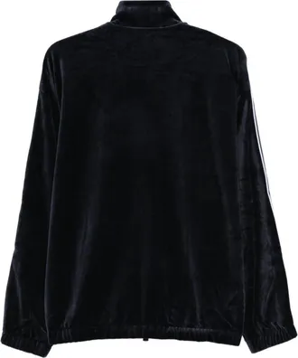 Emporio Armani Logo-Patch Velvet Sweatshirt - Navy