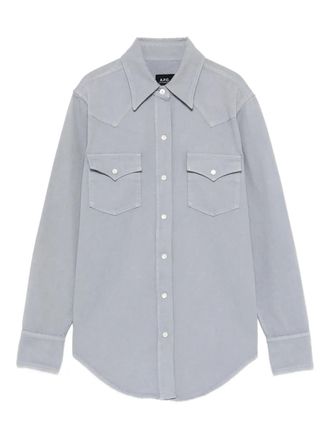 A.P.C. flap-pockets shirt - Grey