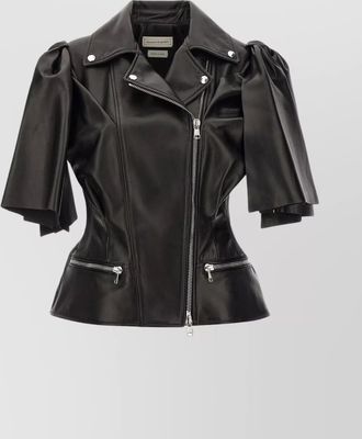 Alexander McQueen knot bow biker vest