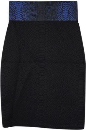 Christopher Kane Contrast Hem Snake Embossed Skirt Size XS