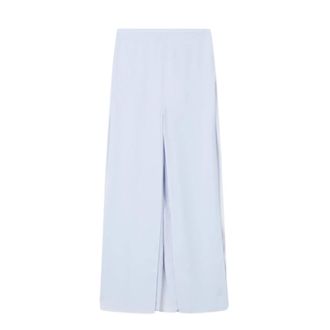 Emporio Armani Wide Trousers, female, Blue, Size: L Skirt Culottes