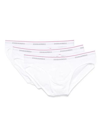 Dsquared2 logo-waistband briefs (pack of three) - White
