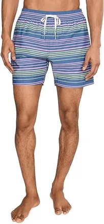 Chubbies The Blossom Bands 5.5 (Classic Lined Swim Trunks) Mens Swimwear Dusty Blue Stripe : 2XL, Polyester/Spandex
