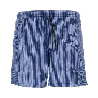 Drumohr Beachwear, male, Blue, Size: 2XL Printed Swim Shorts