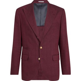 Brunello Cucinelli Blazer with metal buttons in Cherry at Nordstrom, Size 52 It