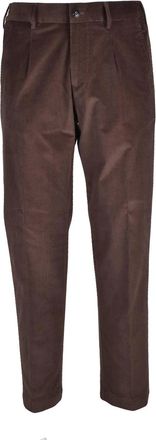 Officina 36 Brown Stretch Cotton Regular Fit Chino Pants