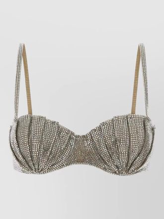 Giuseppe Di Morabito stretch nylon bra adjustable embellished straps