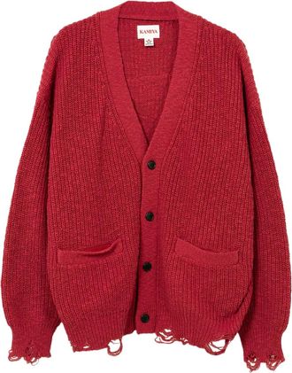 Bows & Arrows Vest met gerafelde zak - Rood