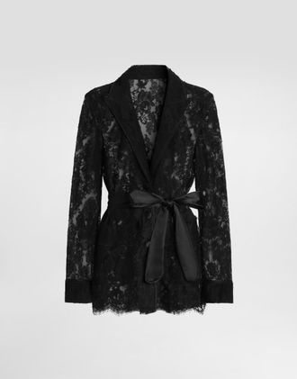 Dolce & Gabbana Lace Vanity Shirt - Woman Shirts And Tops Black 36