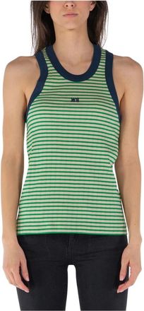 Wales Bonner Wales Bonner, Tops, Dames, Groen, S, Katoen, Sonic Tanktop