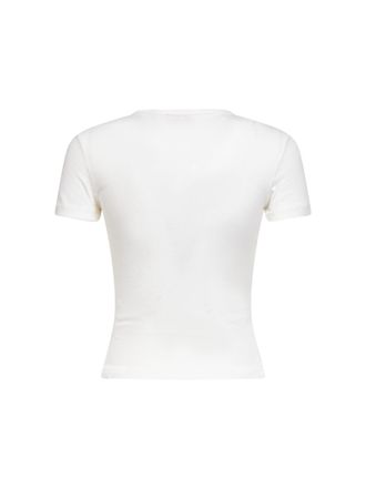Diesel Embossed Metallic Oval D Logo T-shirt - White