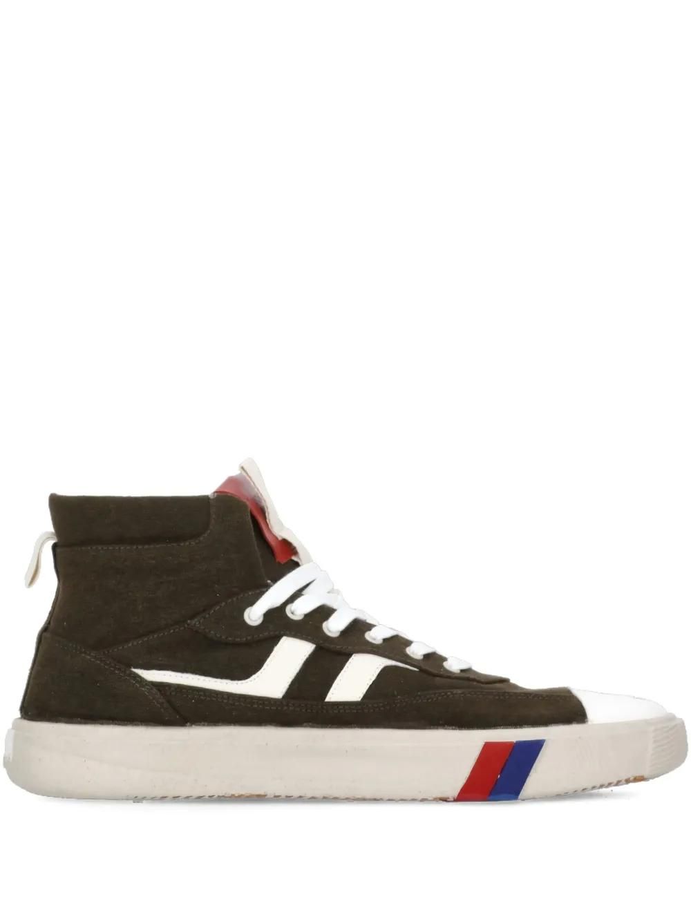 Keds Rhi5 Sneaker Uomo - Alta In Pelle, Stile Basket, Chiusura Con Lacci, Colori Blu E Rosso