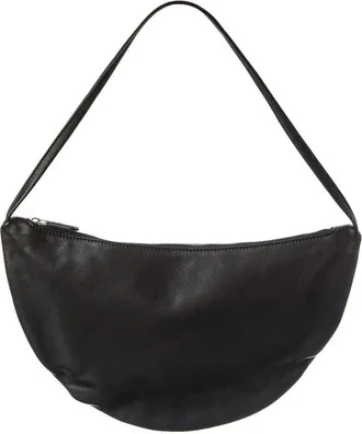 The Row Lizzy Small Leather Hobo Bag
