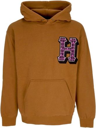 HUF Fleece gevoerde hoodie met logopatch - Heren - Hoodies - Bruin - XL - Katoen - Hoodies & sweatvesten