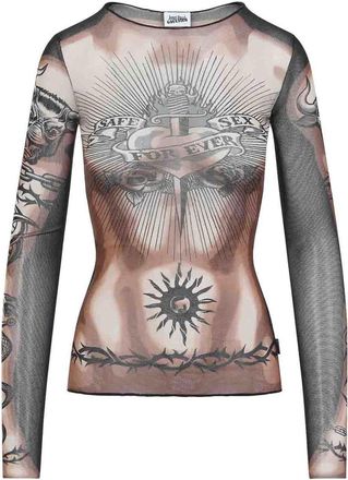 Jean Paul Gaultier Safe Sex Tattoo Top